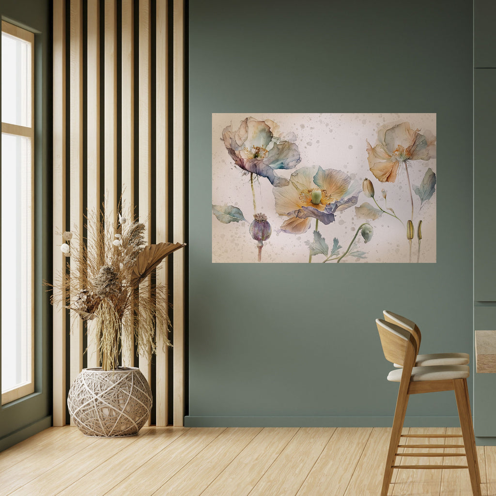 Affiche horizontale autocollante SOFTEN POPPY