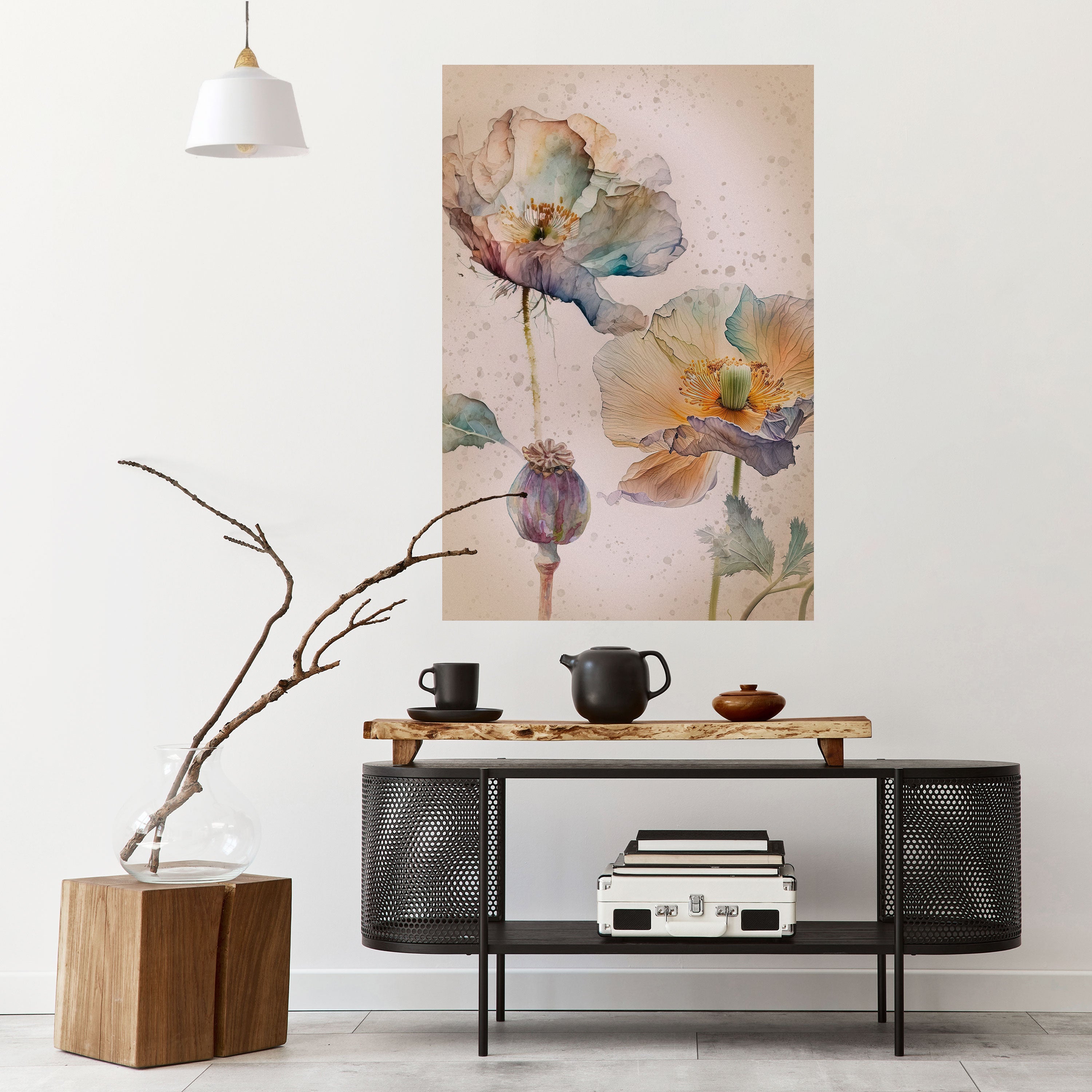 Affiche verticale autocollante SOFTEN POPPY