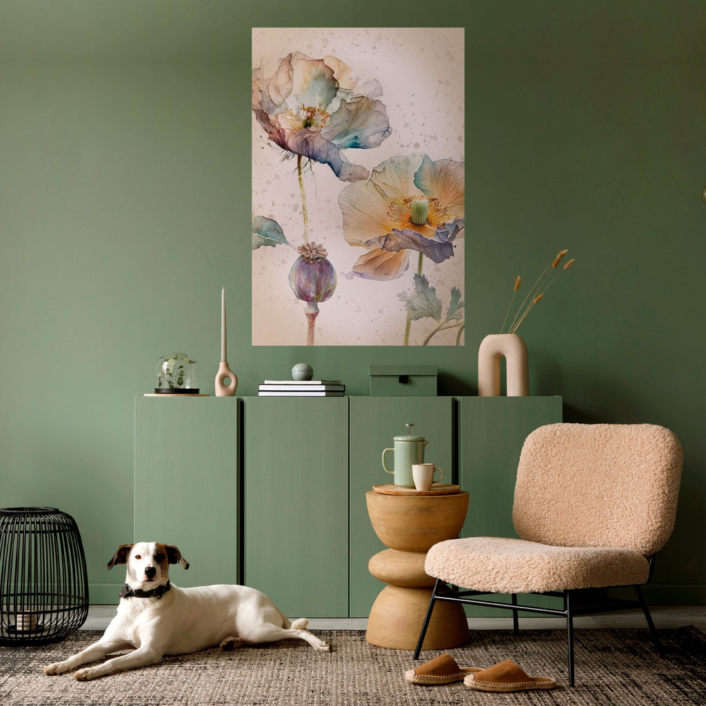 Affiche verticale autocollante SOFTEN POPPY