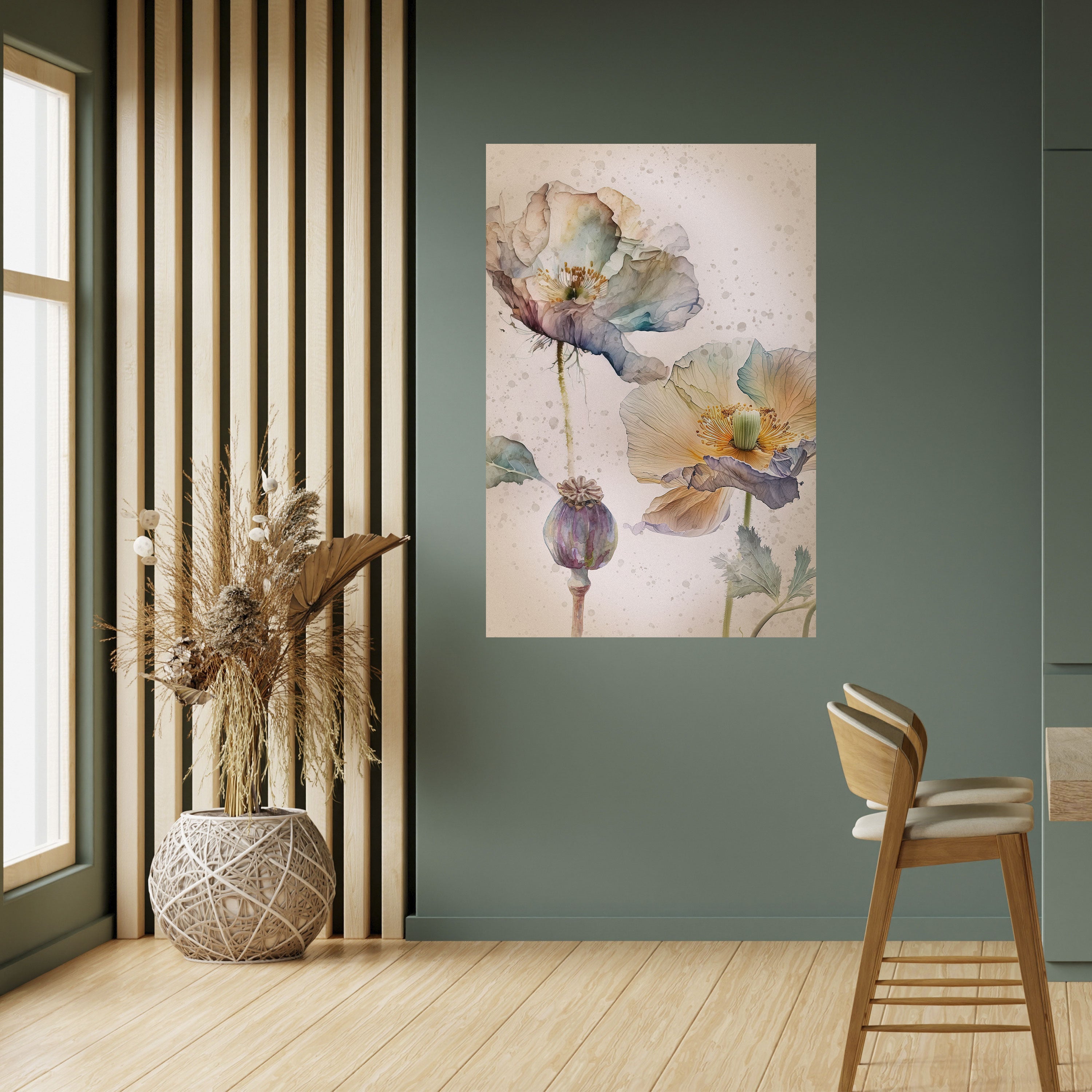 Affiche verticale autocollante SOFTEN POPPY