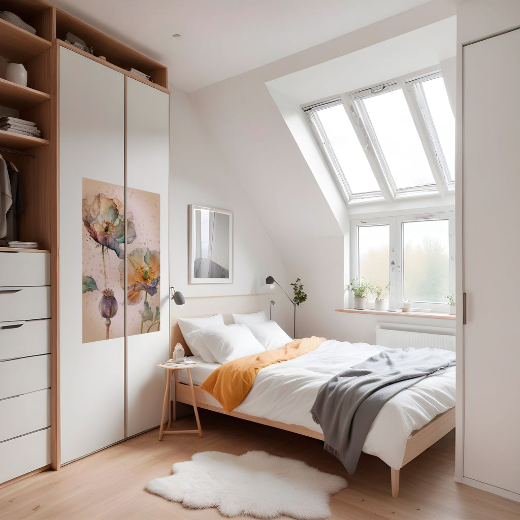 Affiche verticale autocollante SOFTEN POPPY