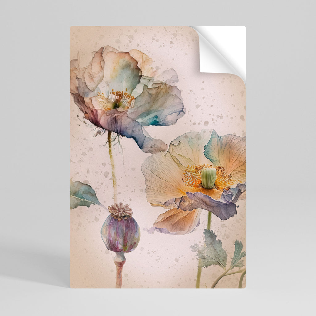 Affiche verticale autocollante SOFTEN POPPY