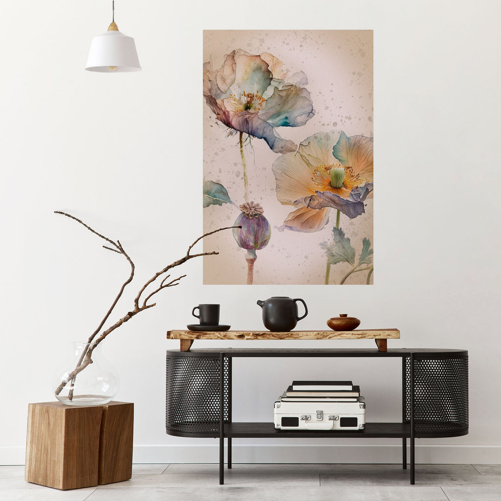 Affiche verticale autocollante SOFTEN POPPY