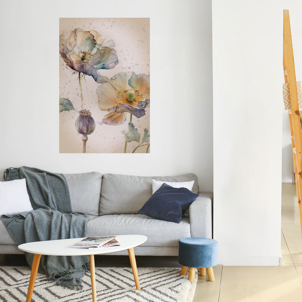 Affiche verticale autocollante SOFTEN POPPY