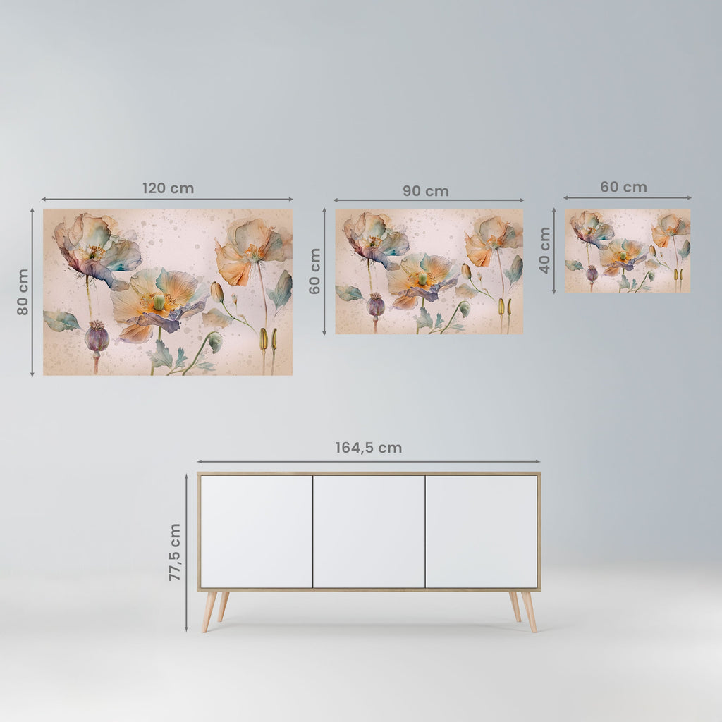 Affiche horizontale autocollante SOFTEN POPPY