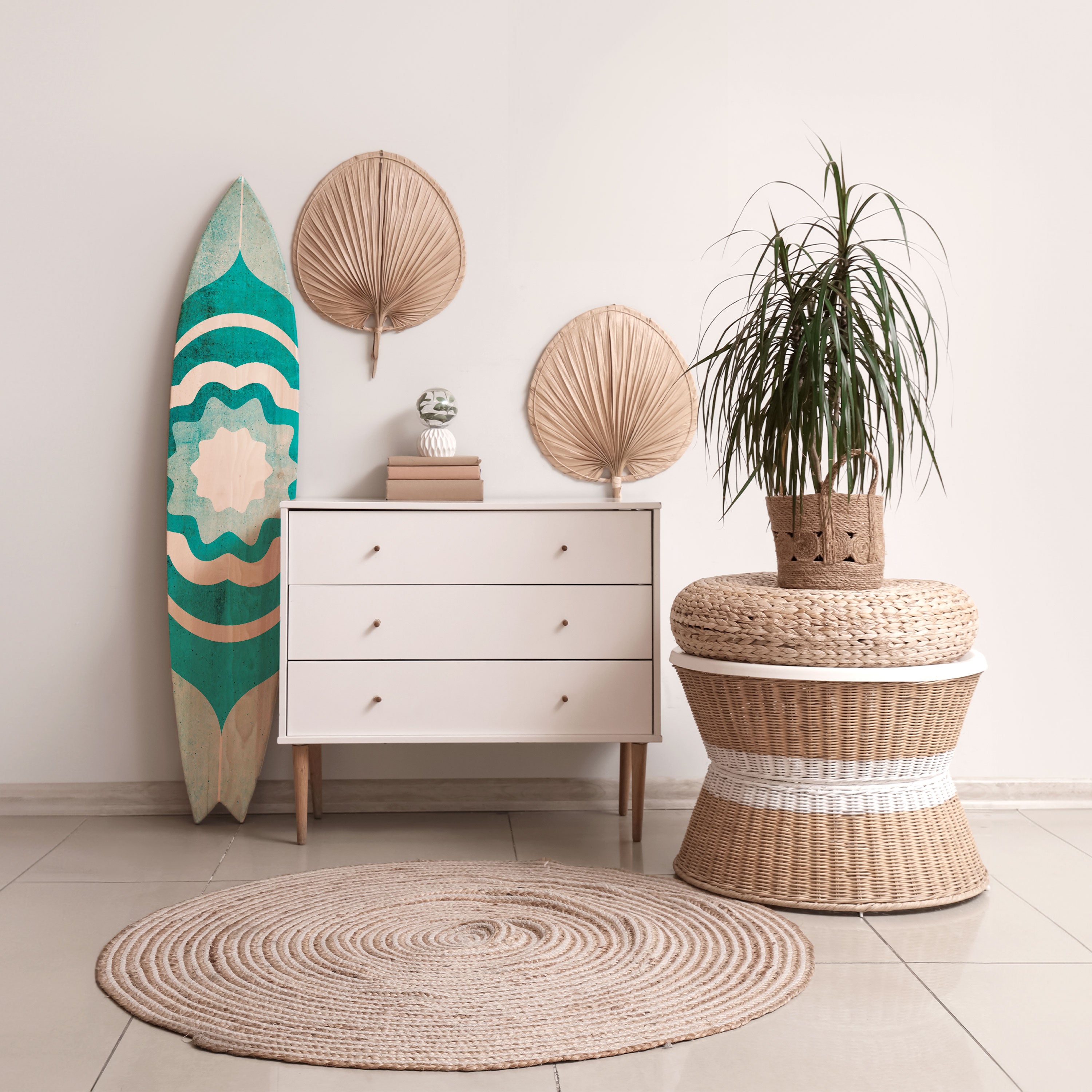 BARBADOS BLUE Surfboard Decorative Panel