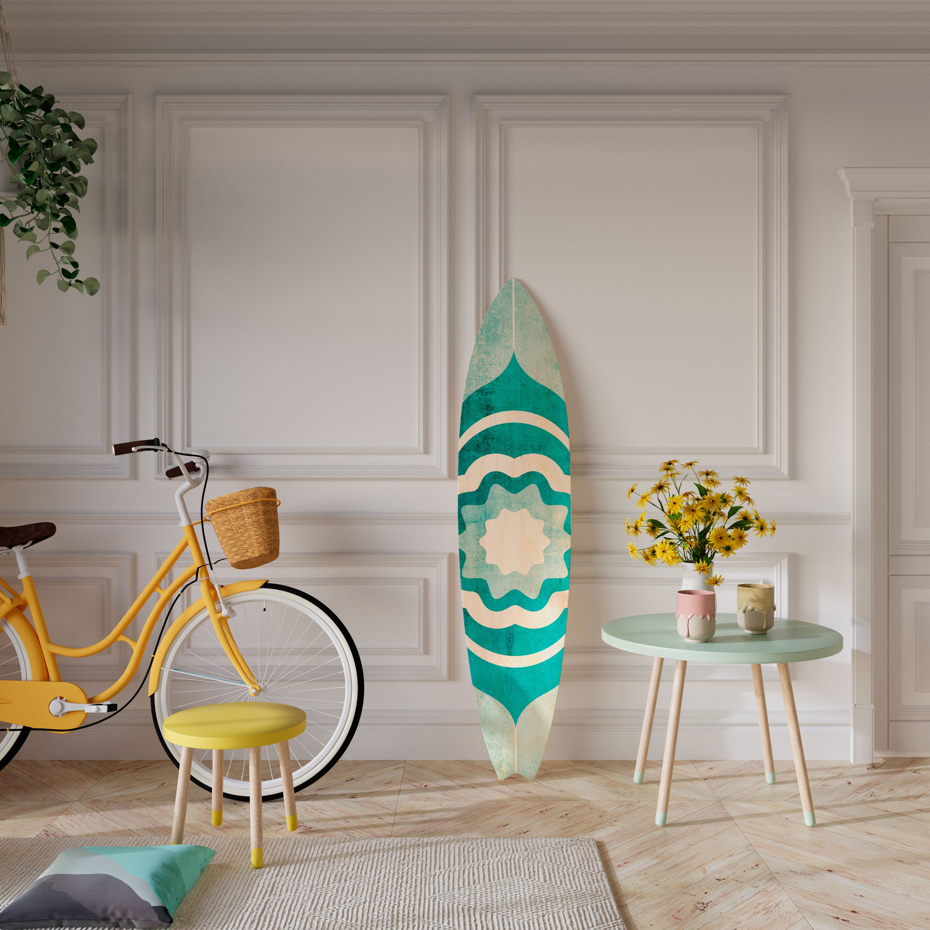 BARBADOS BLUE Surfboard Decorative Panel