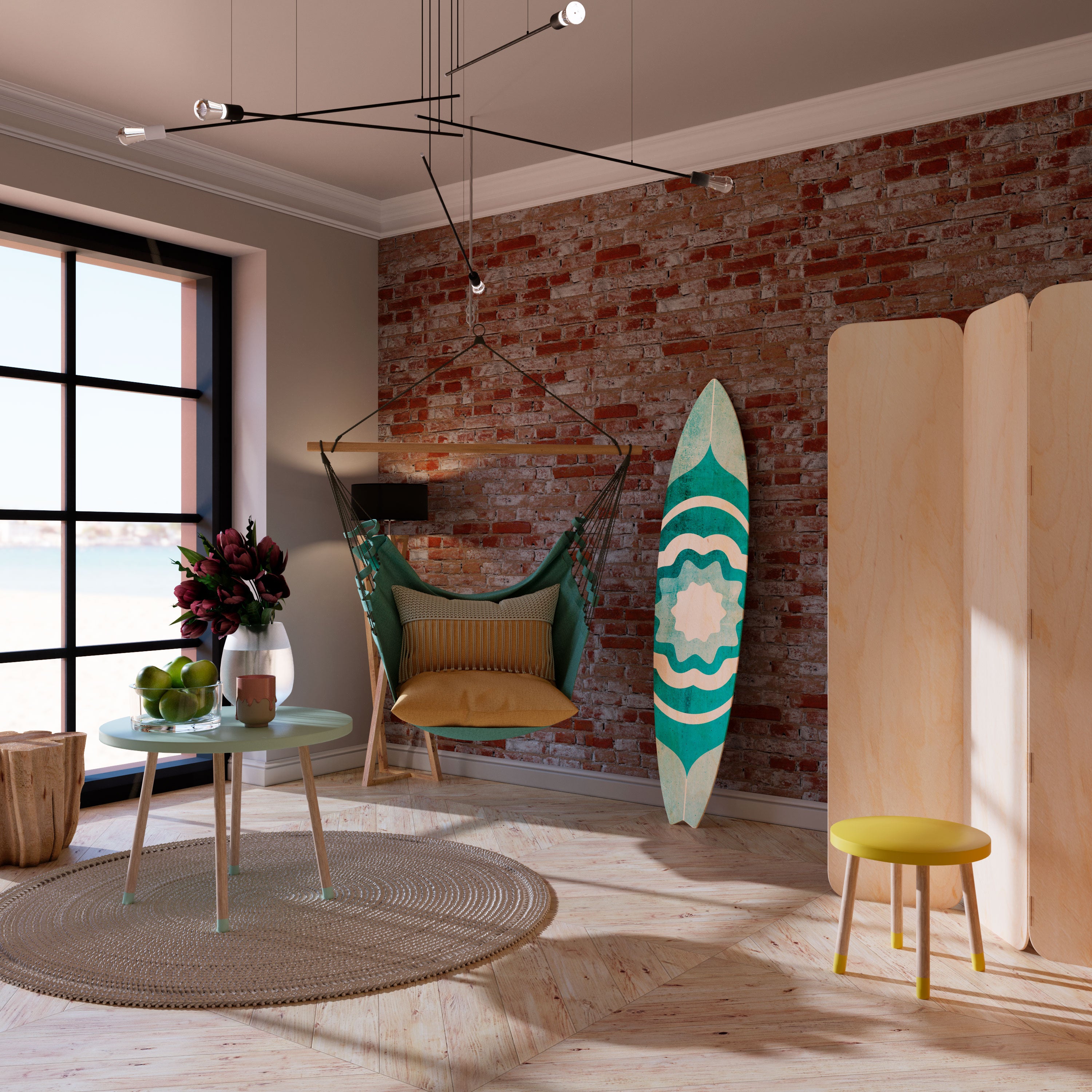 BARBADOS BLUE Surfboard Decorative Panel