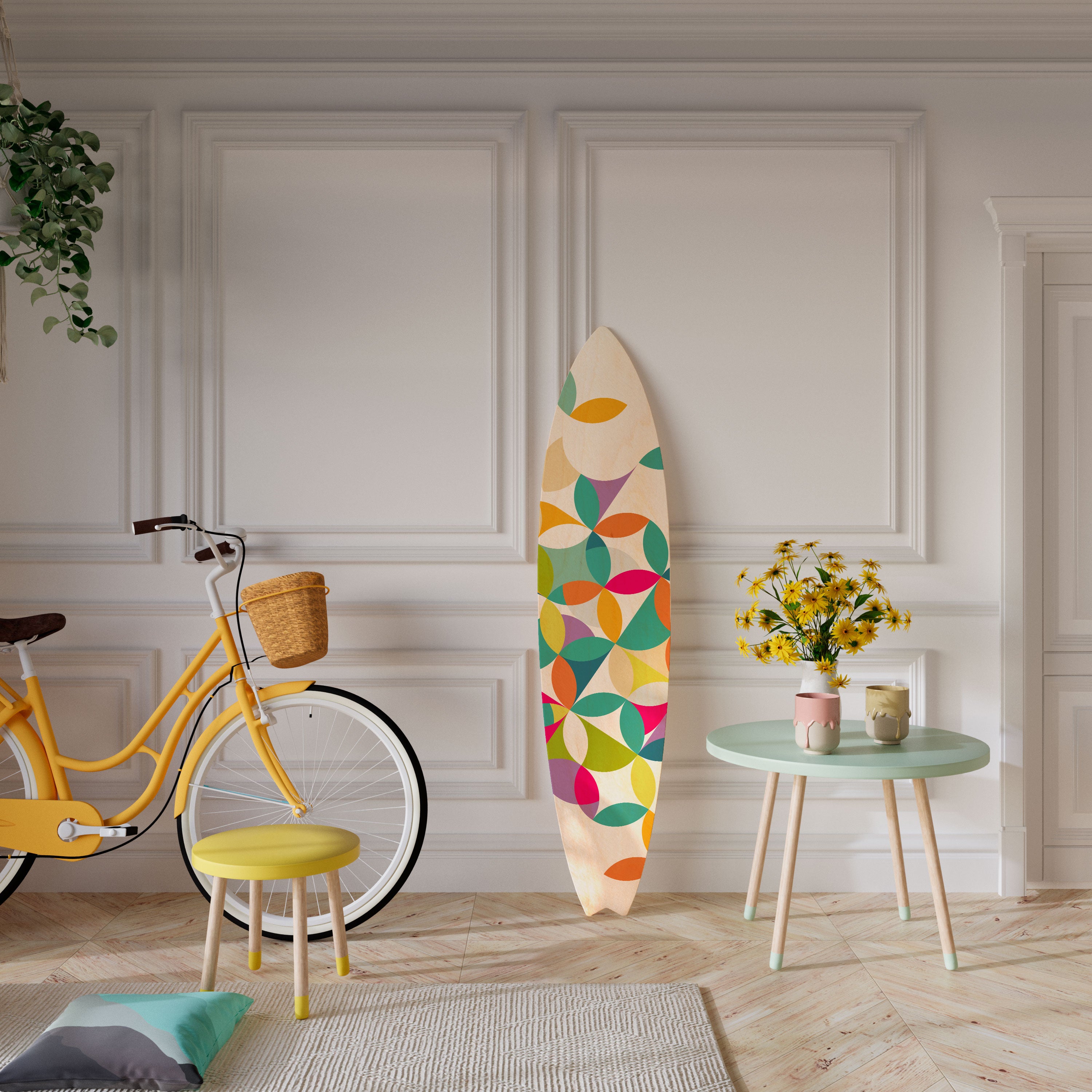 PIXEL BLOSSOM Surfboard Decorative Panel