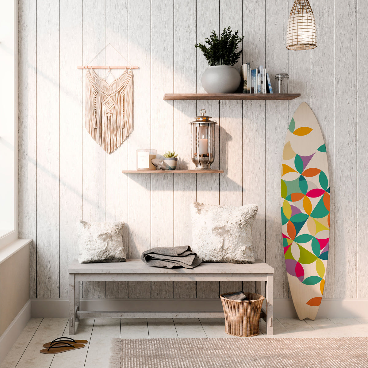 PIXEL BLOSSOM Surfboard Decorative Panel