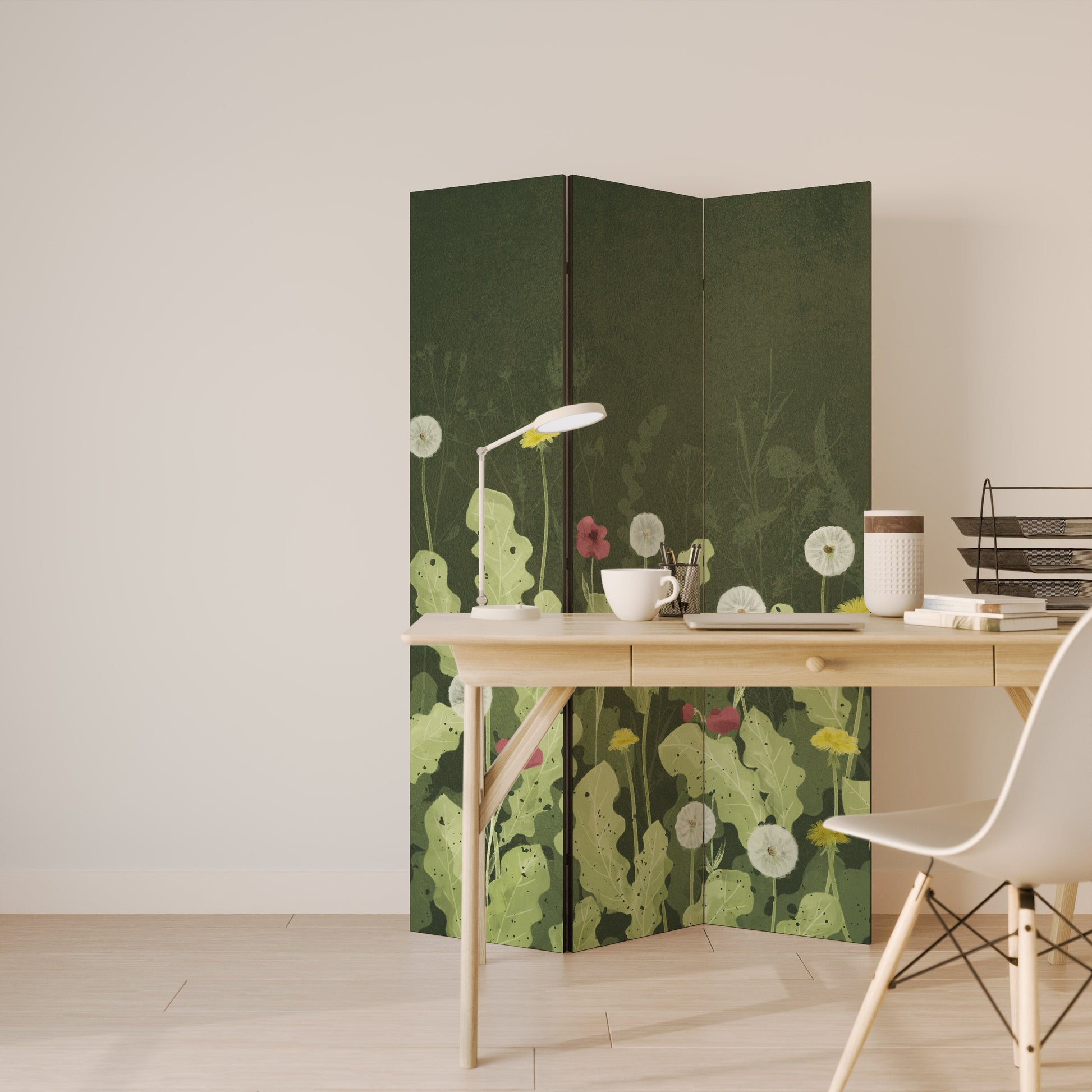 Séparateur de pièce décoratif à 3 panneaux DANDELION AMUSE