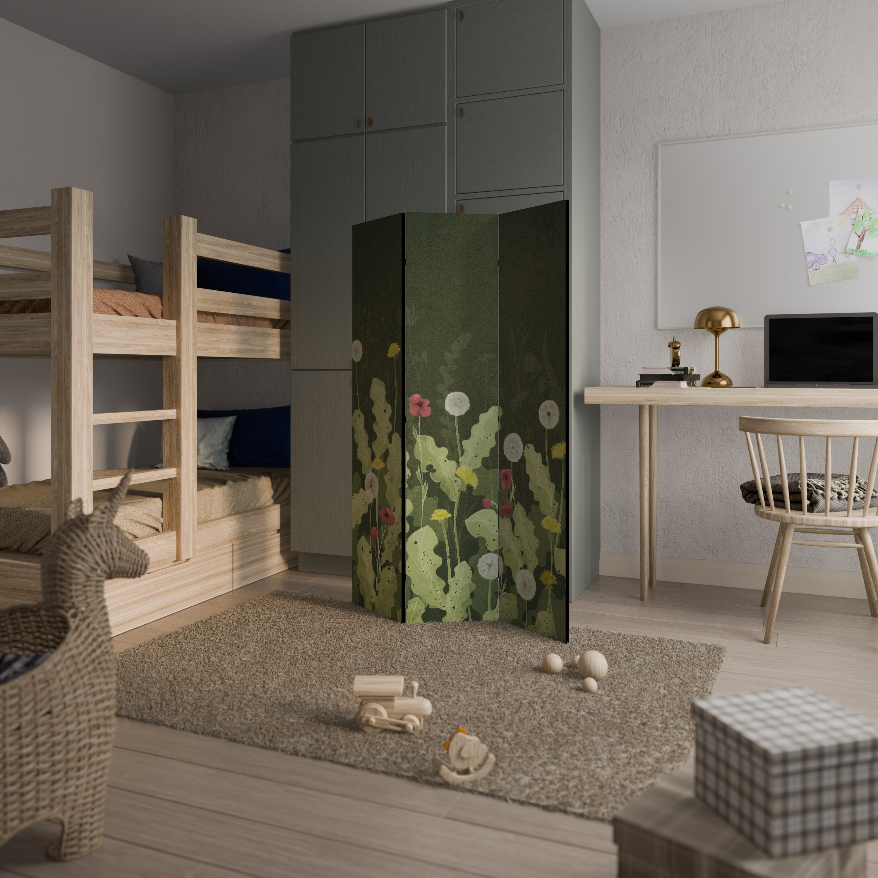 DANDELION AMUSE 3-Panel Room Divider