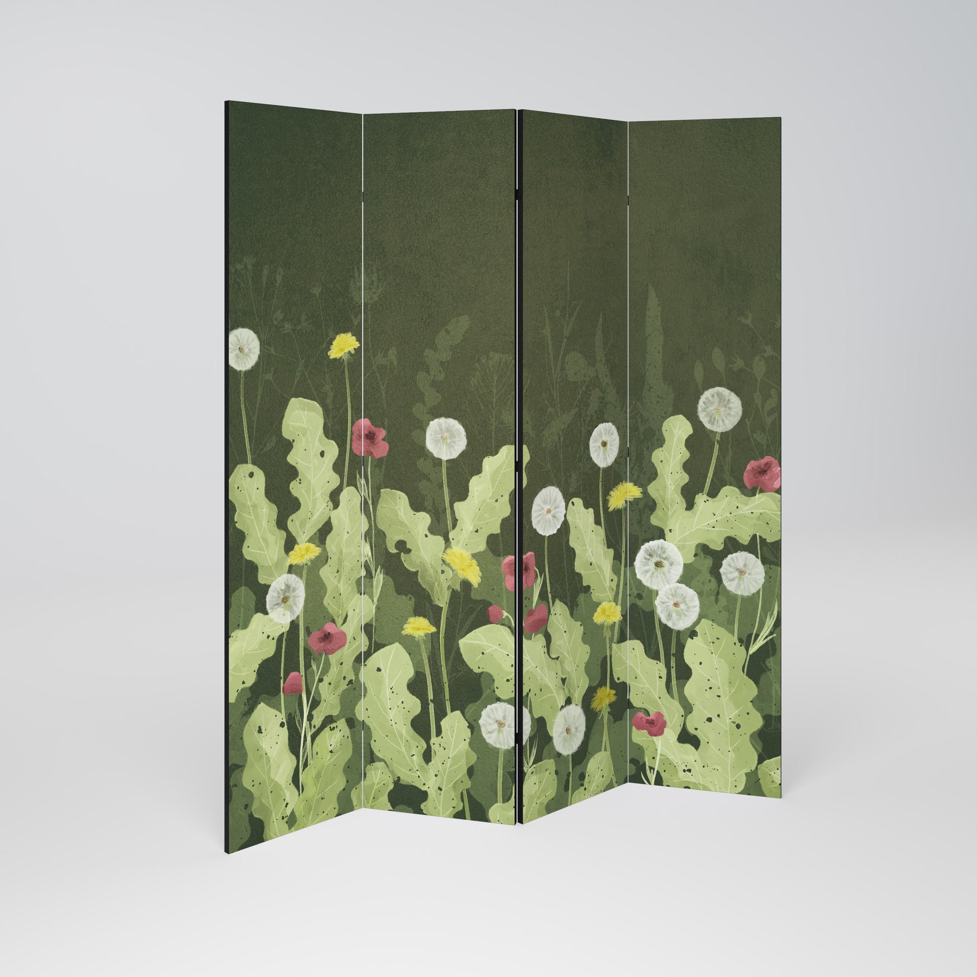 Séparateur de pièce décoratif à 4 panneaux DANDELION AMUSE