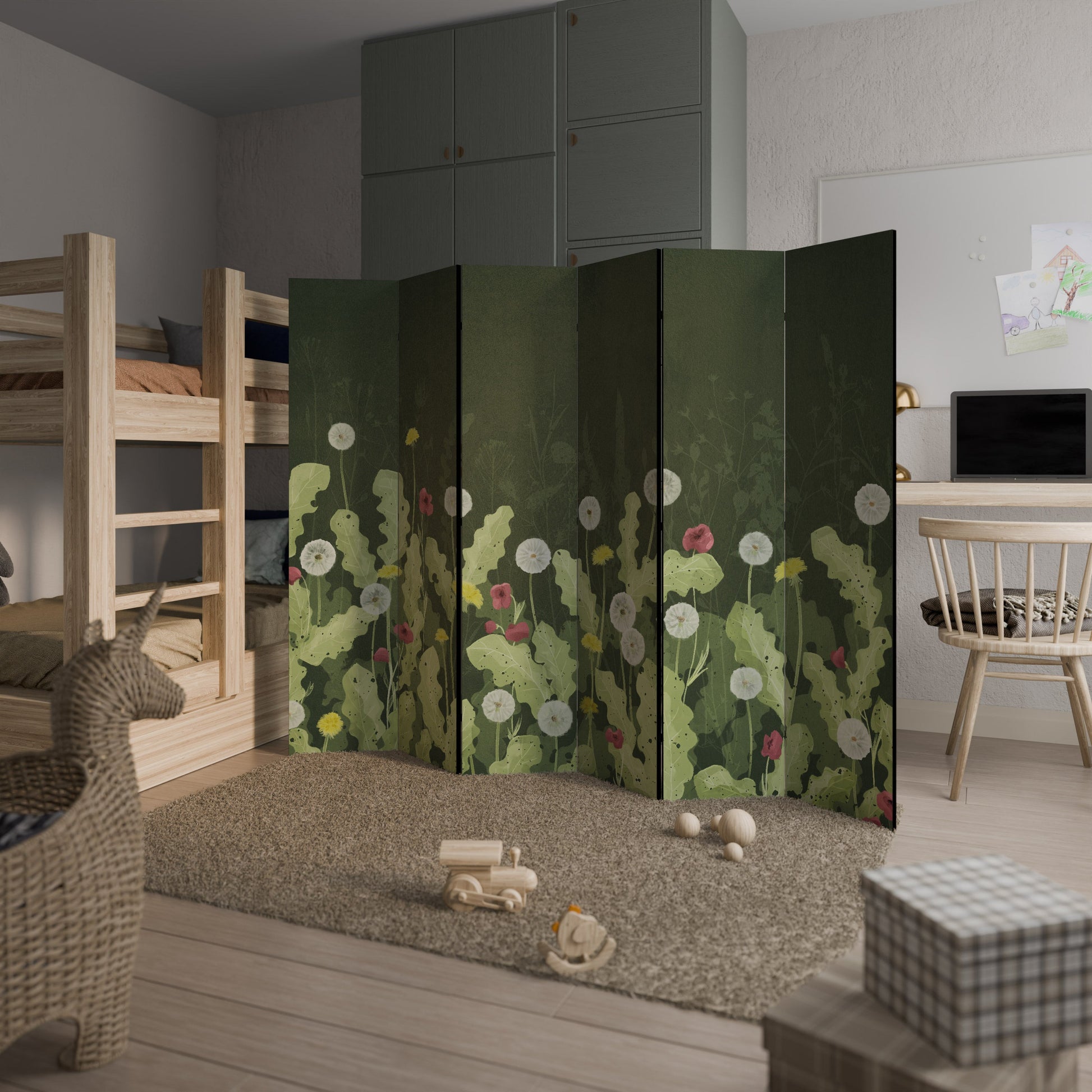 Cloison décorative à 6 panneaux DANDELION AMUSE