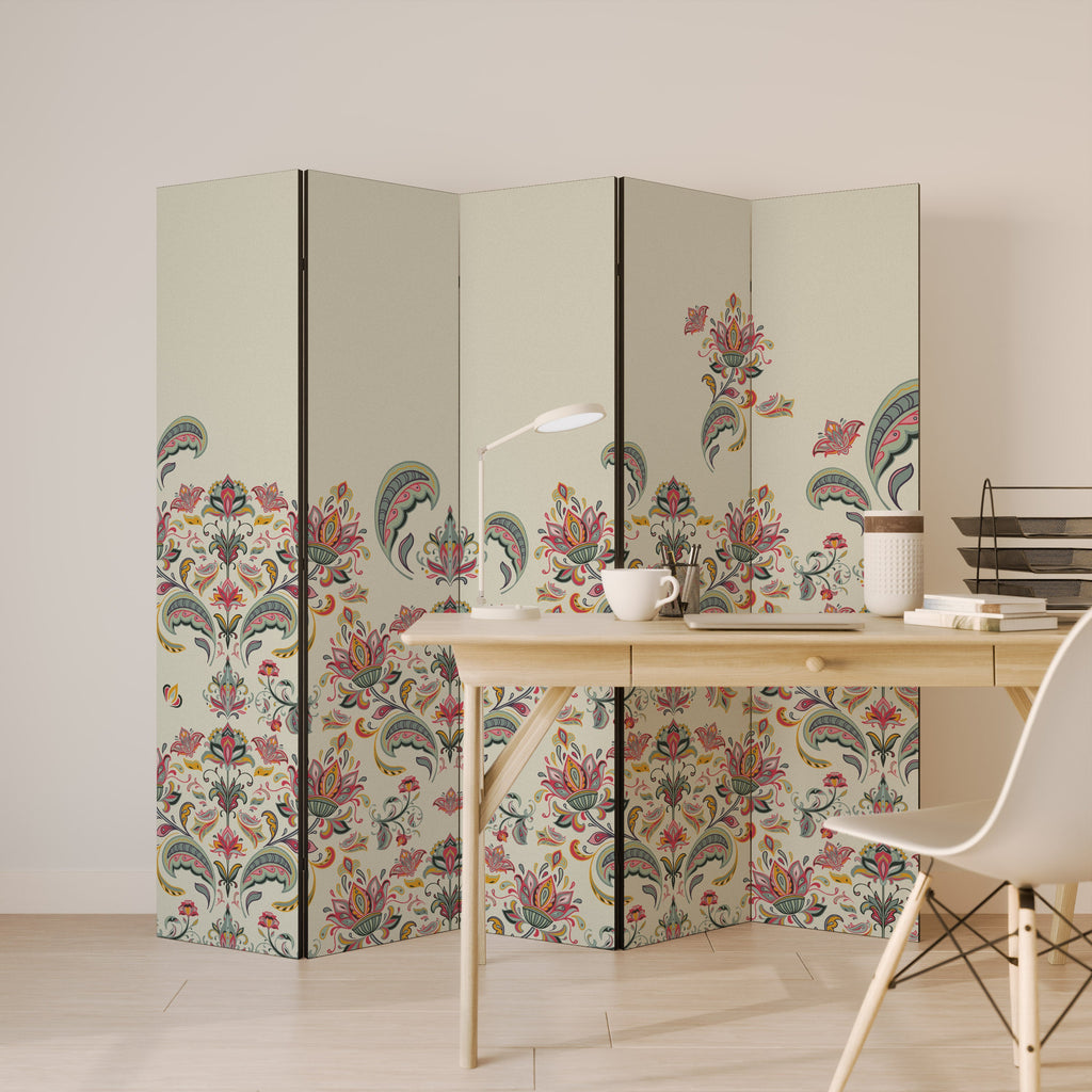 Cloison décorative à 5 panneaux FOLKLORE ORGANIQUE