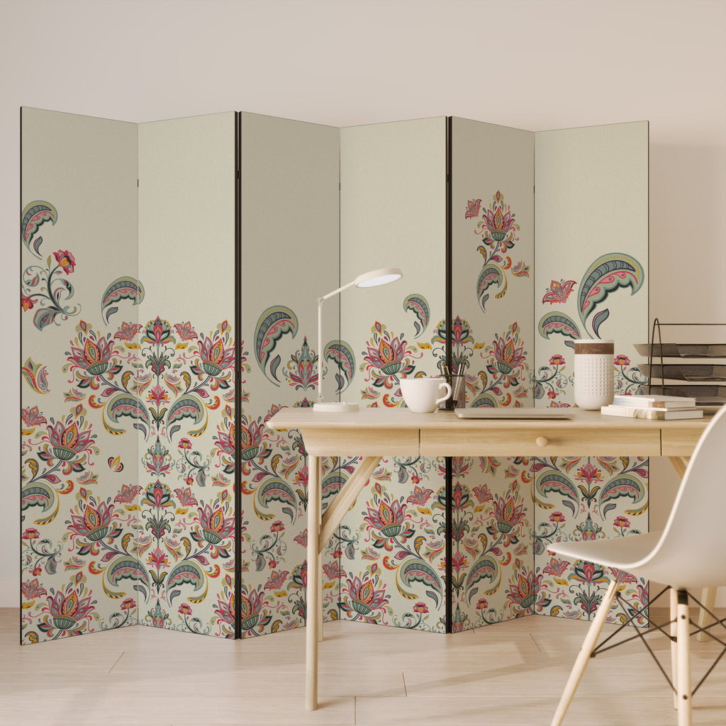 Cloison décorative à 6 panneaux FOLKLORE ORGANIQUE