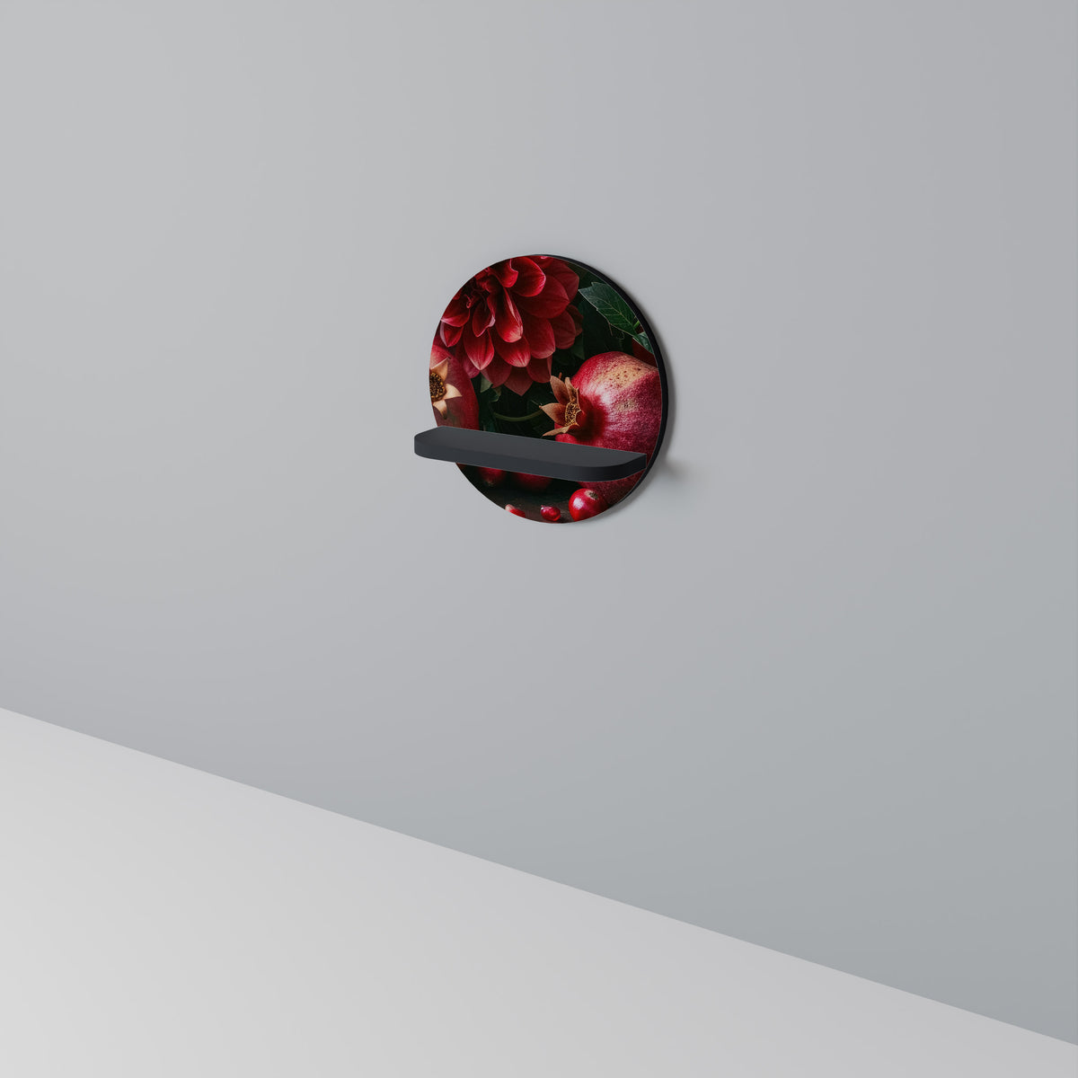 DAHLIAS AND POMEGRANATES Art Shelf