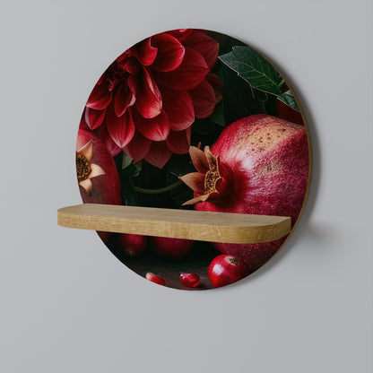 DAHLIAS AND POMEGRANATES Art Shelf