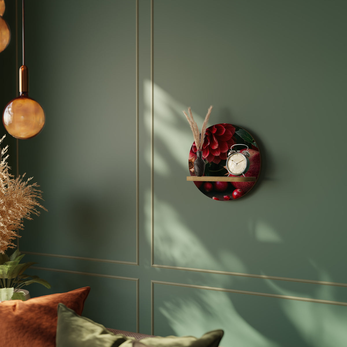 DAHLIAS AND POMEGRANATES Art Shelf