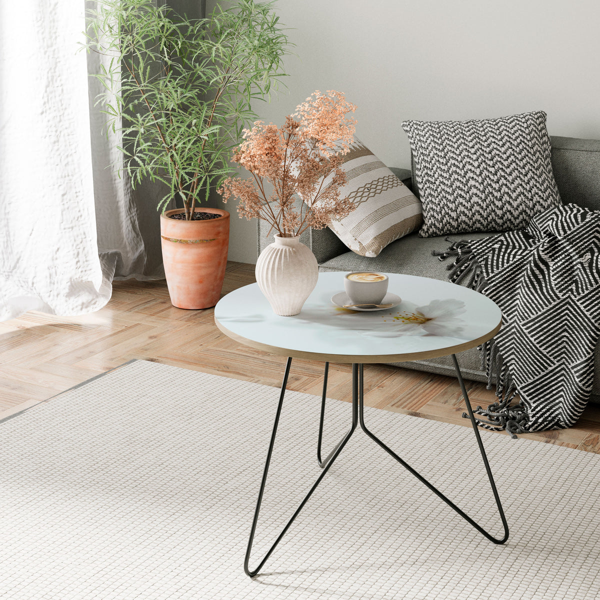 FLEETING WHITE PETALS Coffee Table