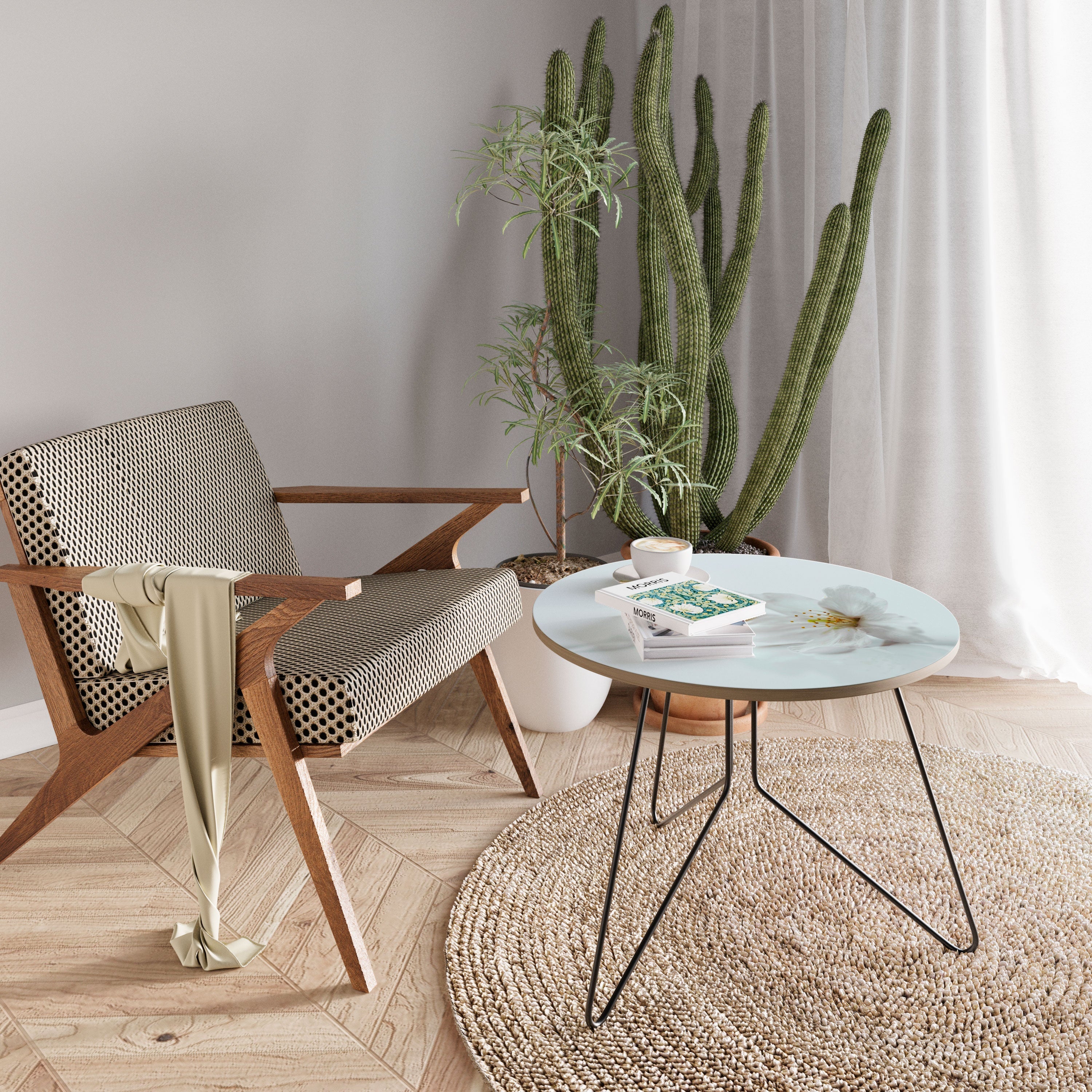 Table basse FLEETING WHITE PETALS 69