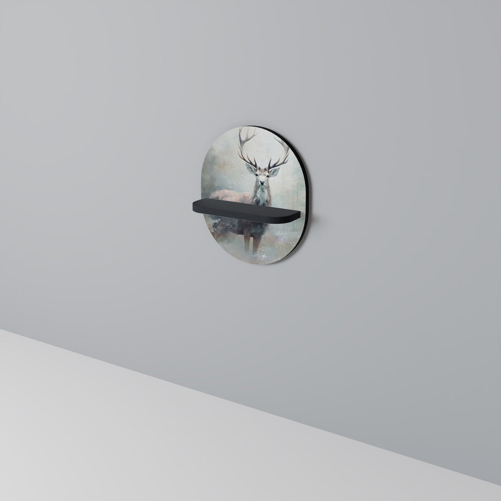 Étagère d'art ovale FOREST KING en finition noire