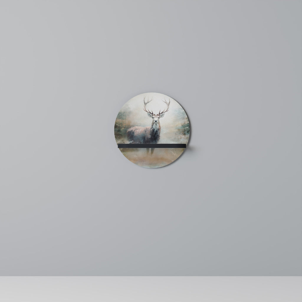 Étagère ronde FOREST KING en finition noire