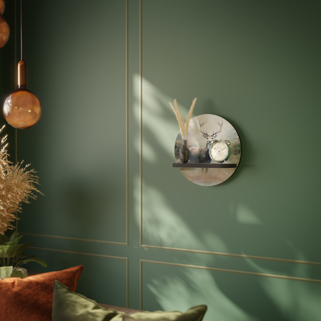 Étagère ronde FOREST KING en finition noire