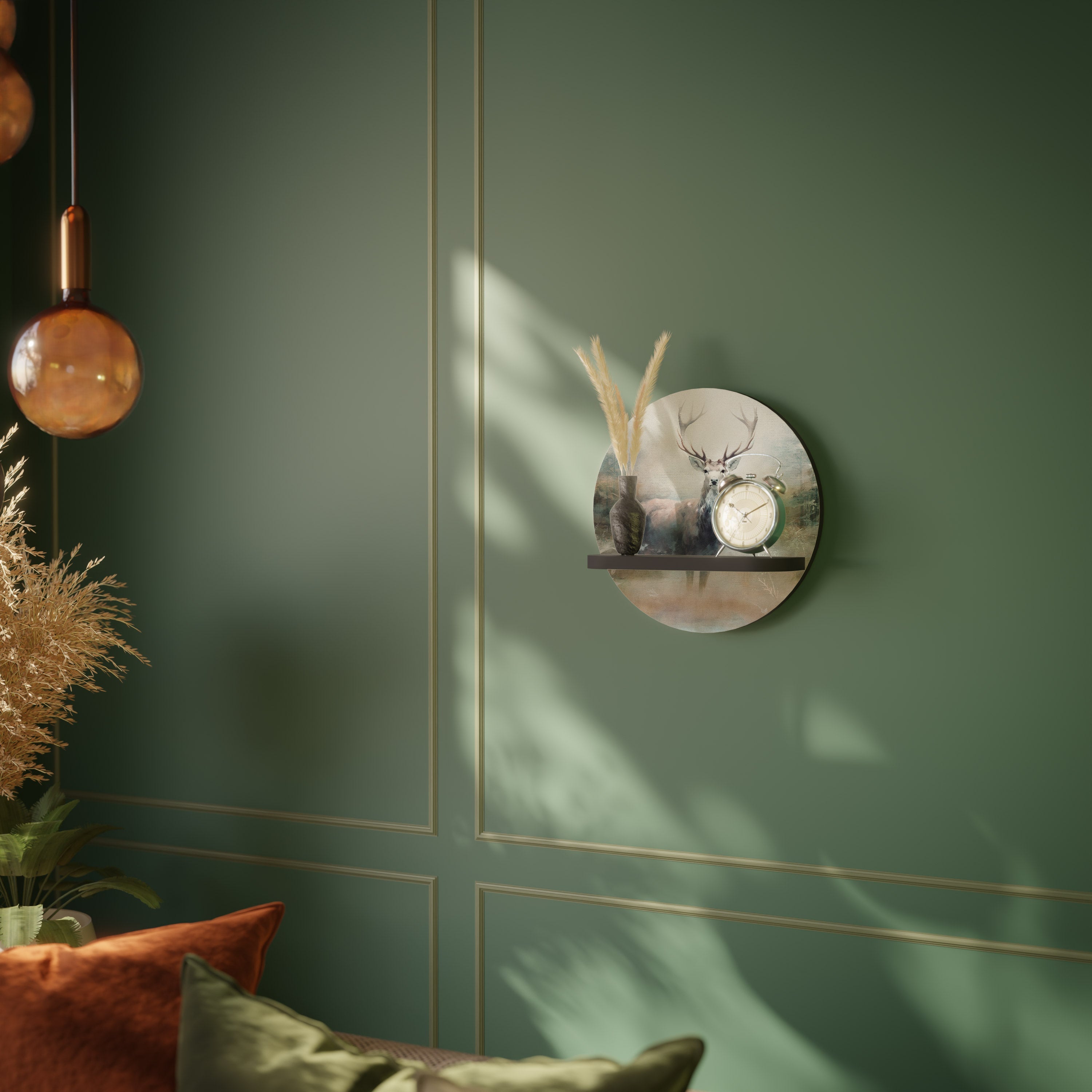 Étagère ronde FOREST KING en finition noire