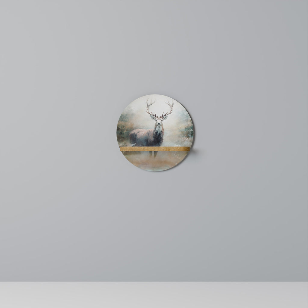 Étagère ronde FOREST KING effet chêne