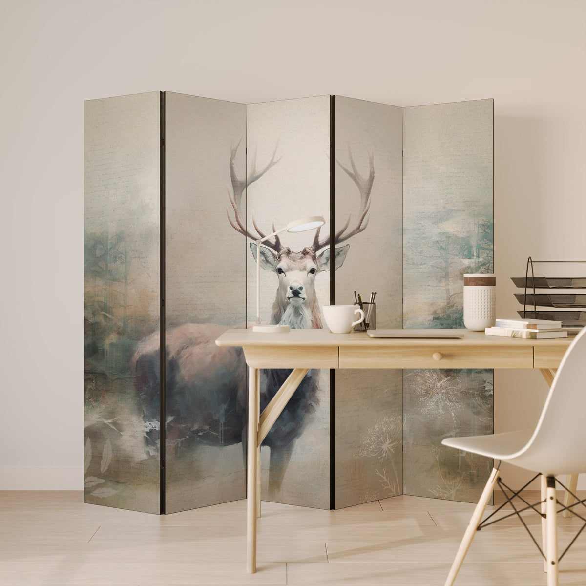 FOREST KING 5-Panel Room Divider