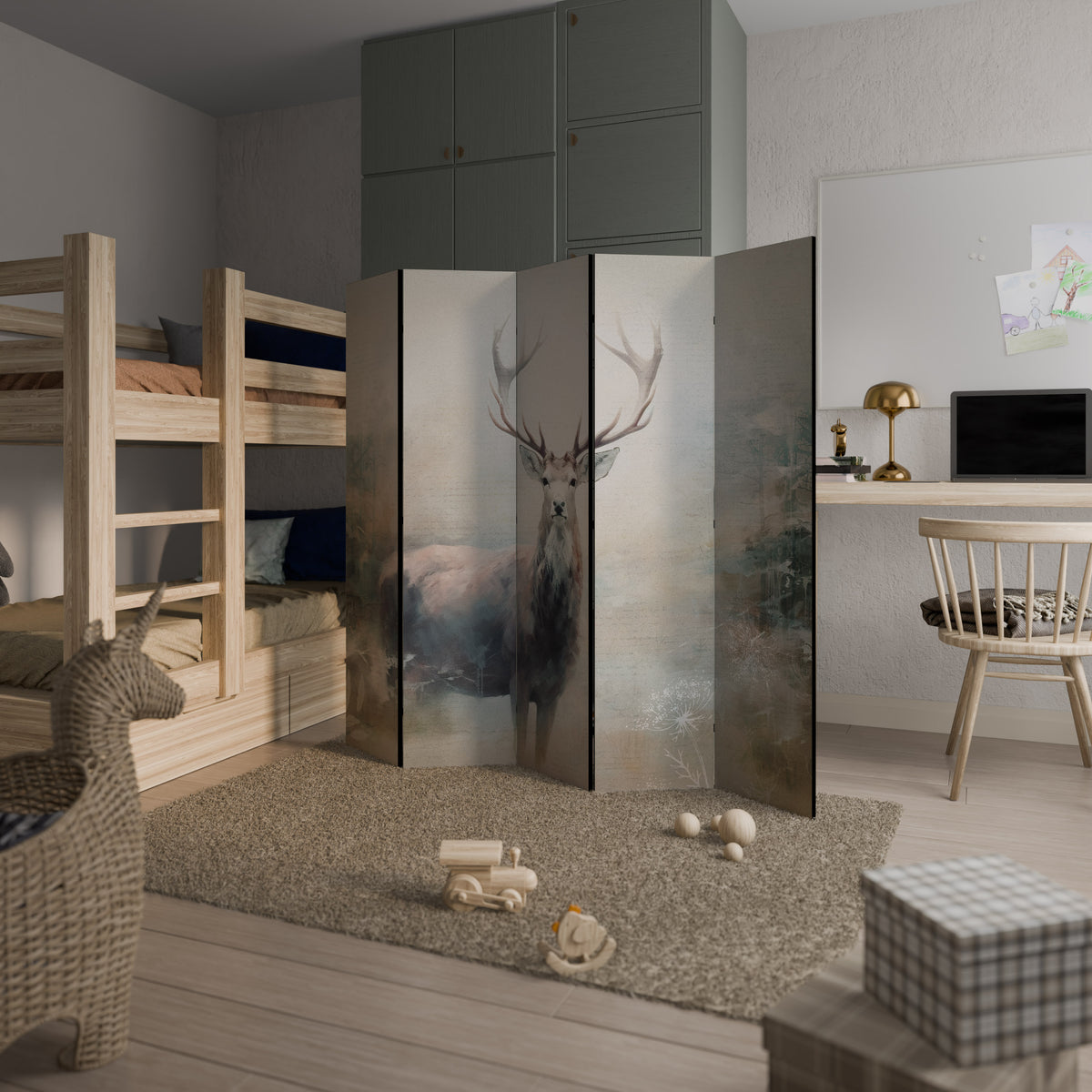 FOREST KING 5-Panel Room Divider