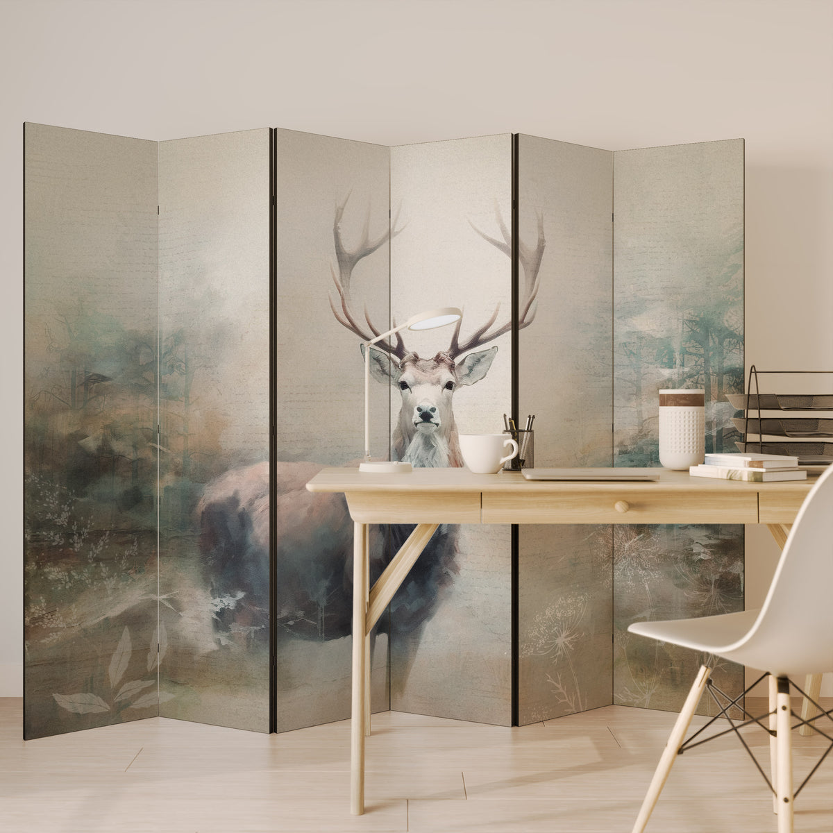 FOREST KING 6-Panel Room Divider