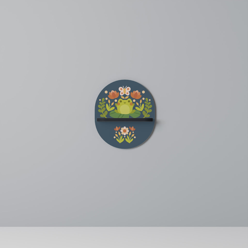 Étagère ovale MEADOW IDYLL en finition noire