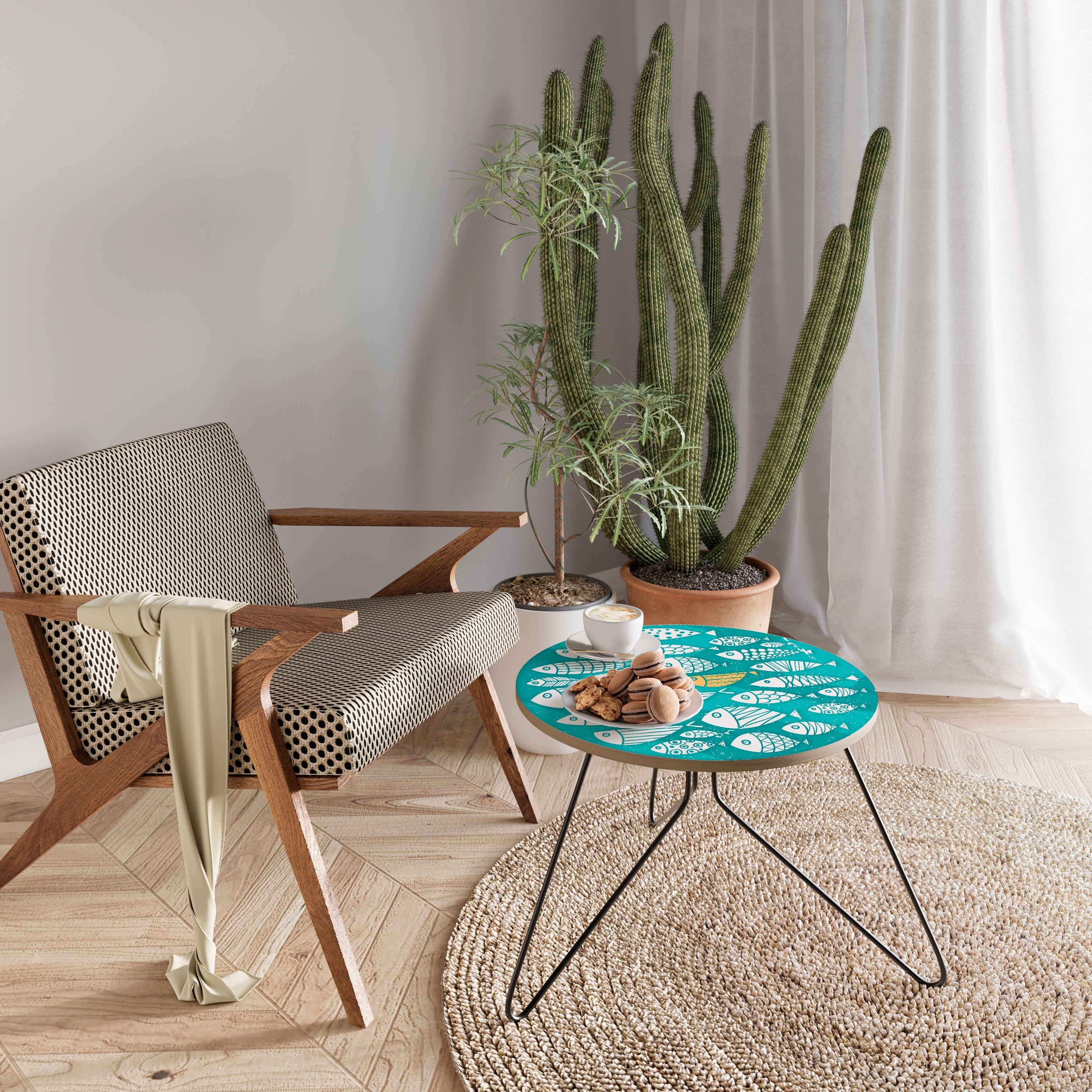 Table basse FISHY FOLK ART 60