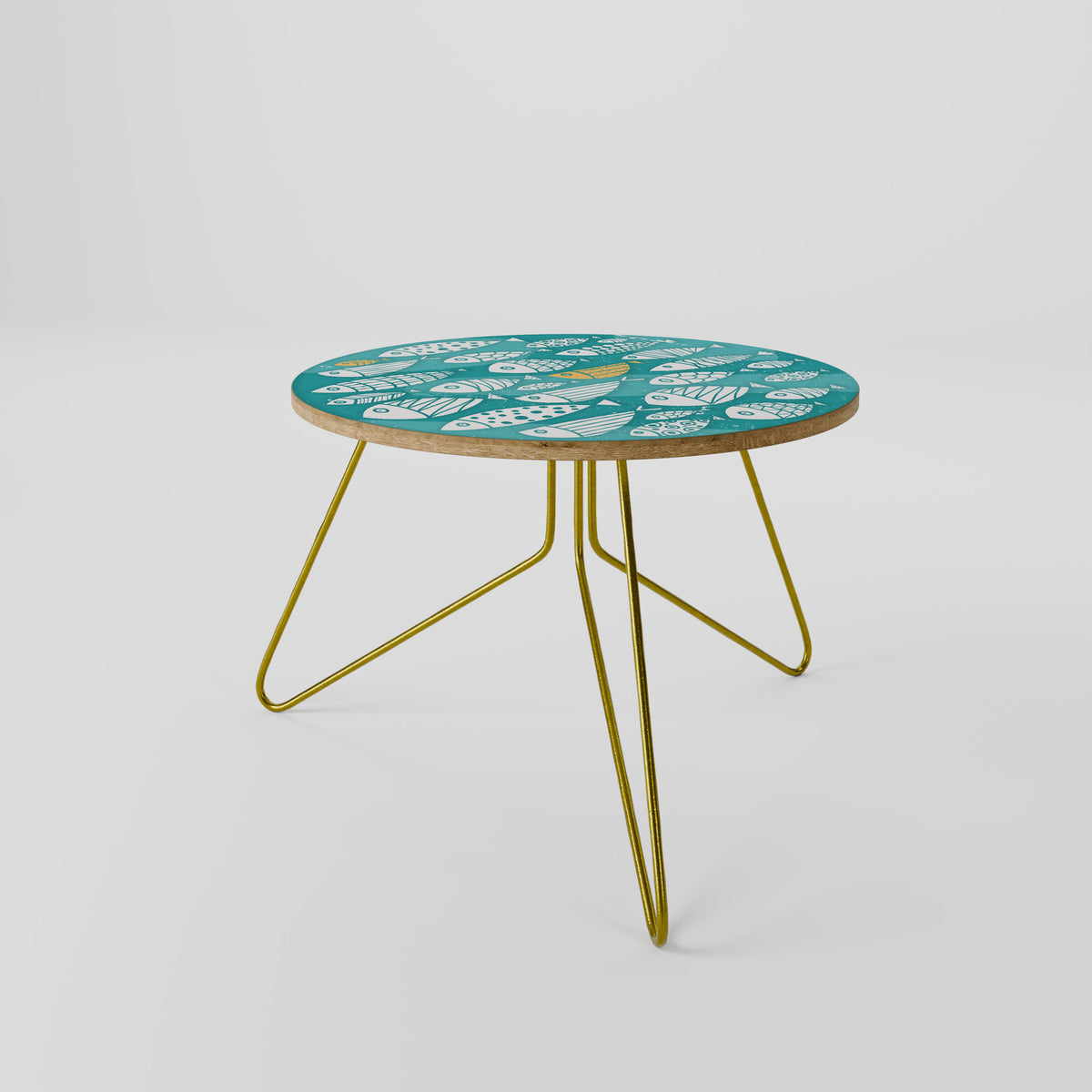 FISHY FOLK ART Coffee Table