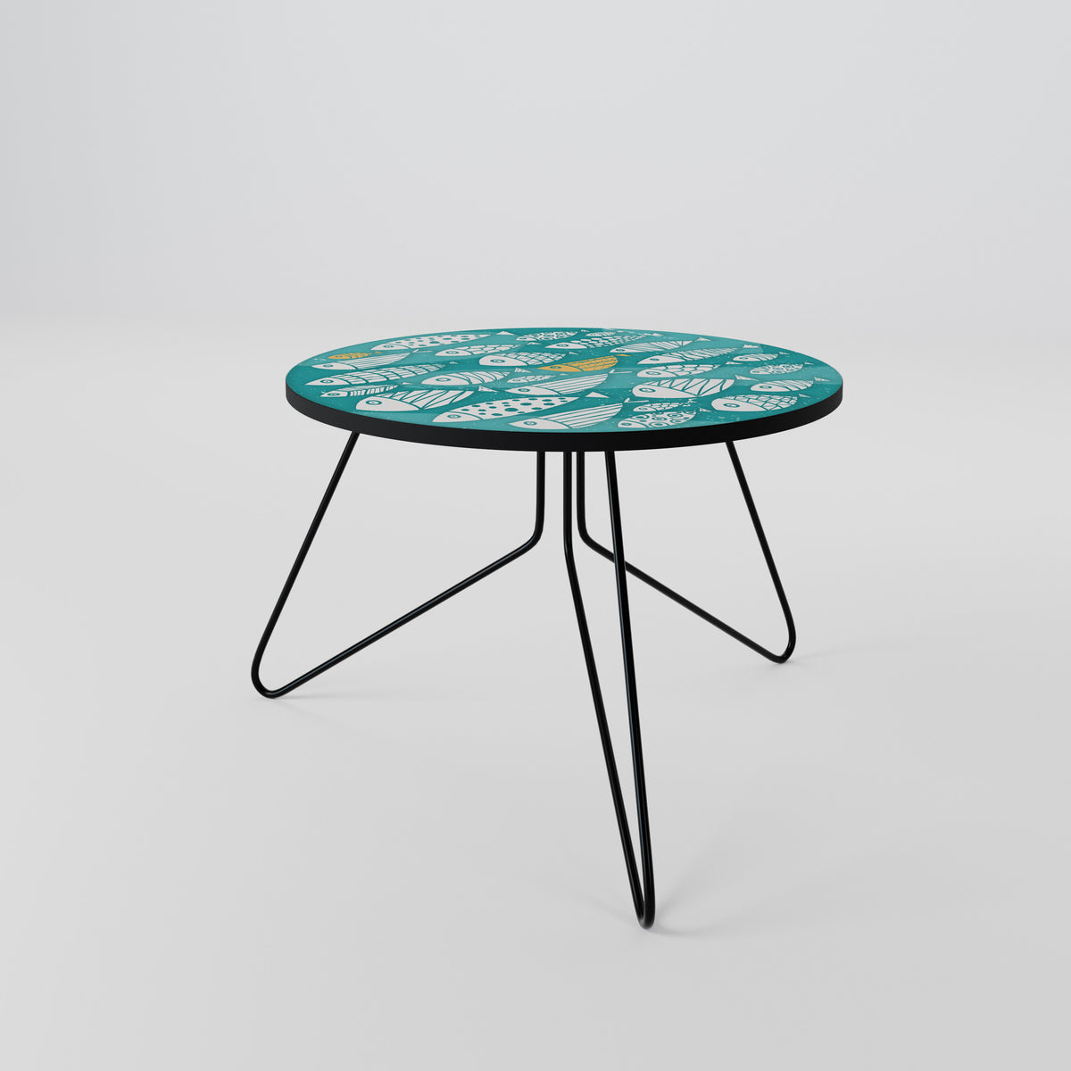 FISHY FOLK ART Coffee Table