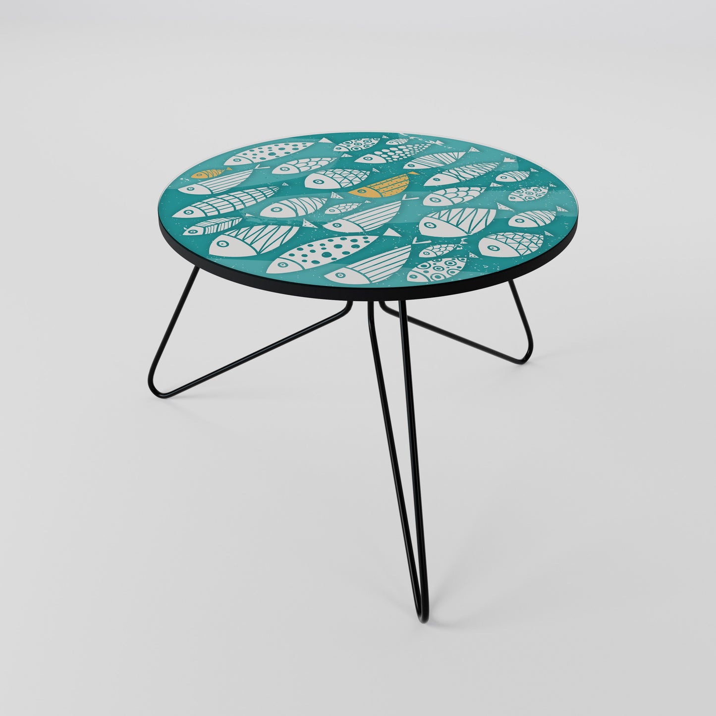 FISHY FOLK ART Coffee Table
