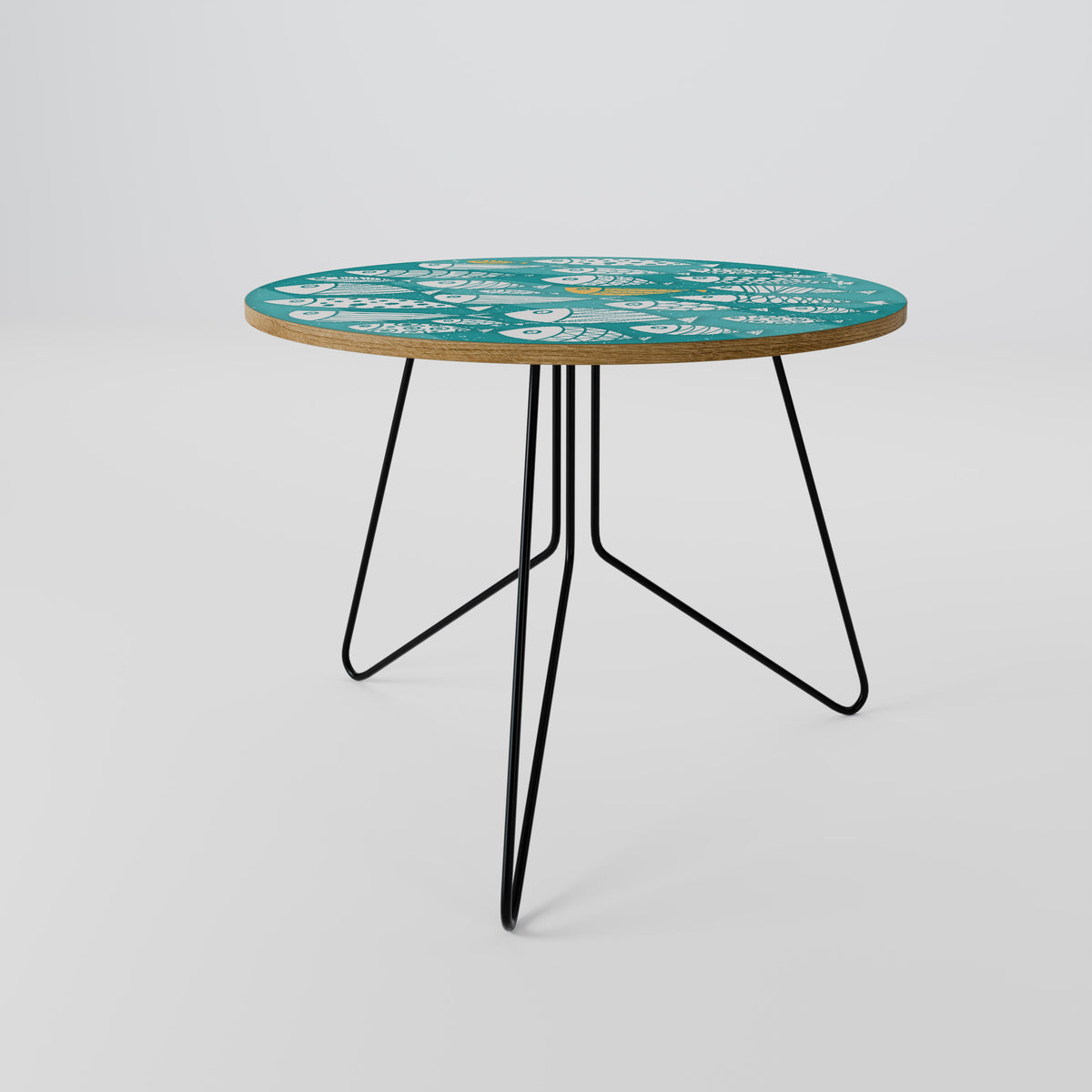 FISHY FOLK ART Coffee Table