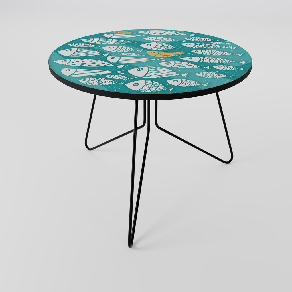 FISHY FOLK ART Coffee Table