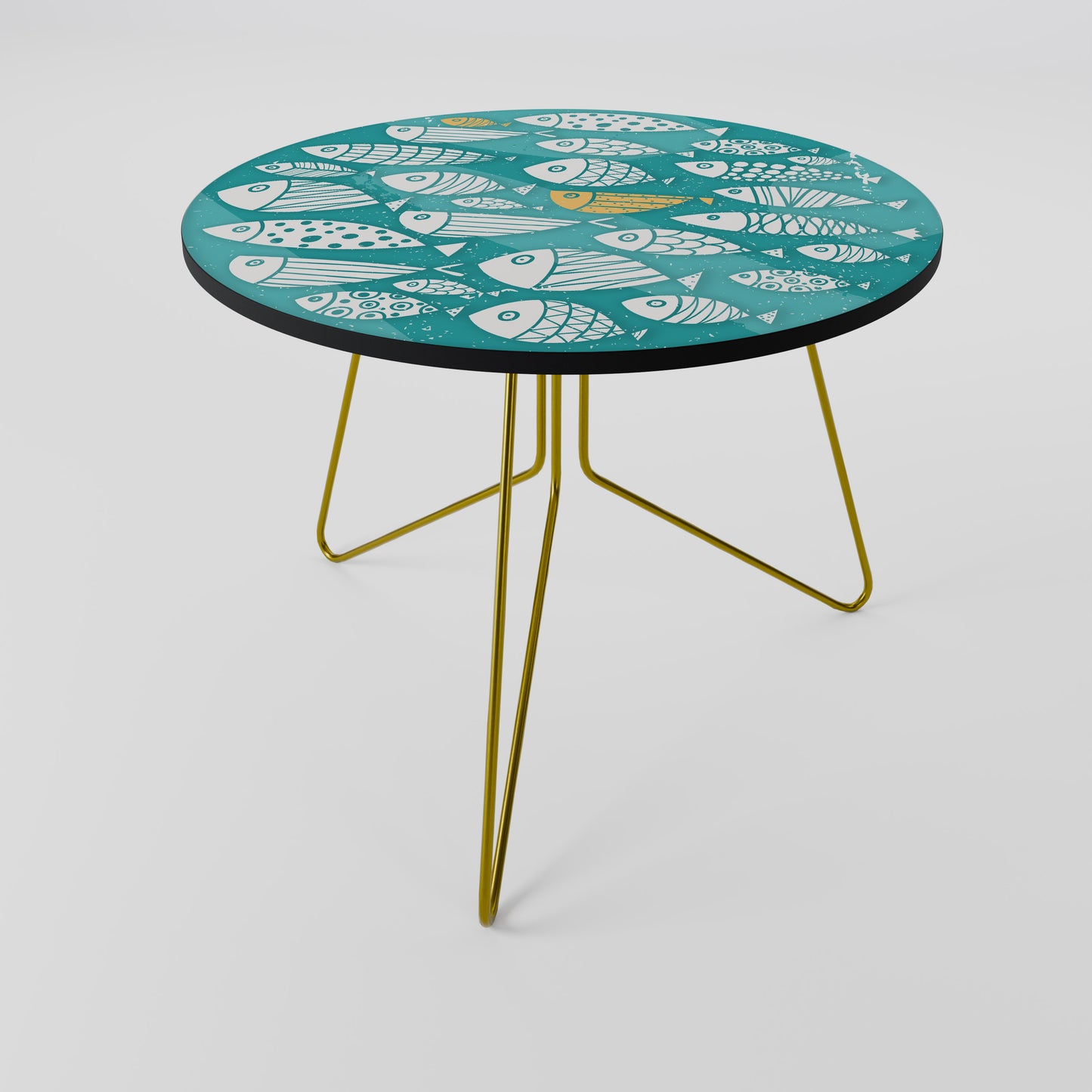 FISHY FOLK ART Coffee Table