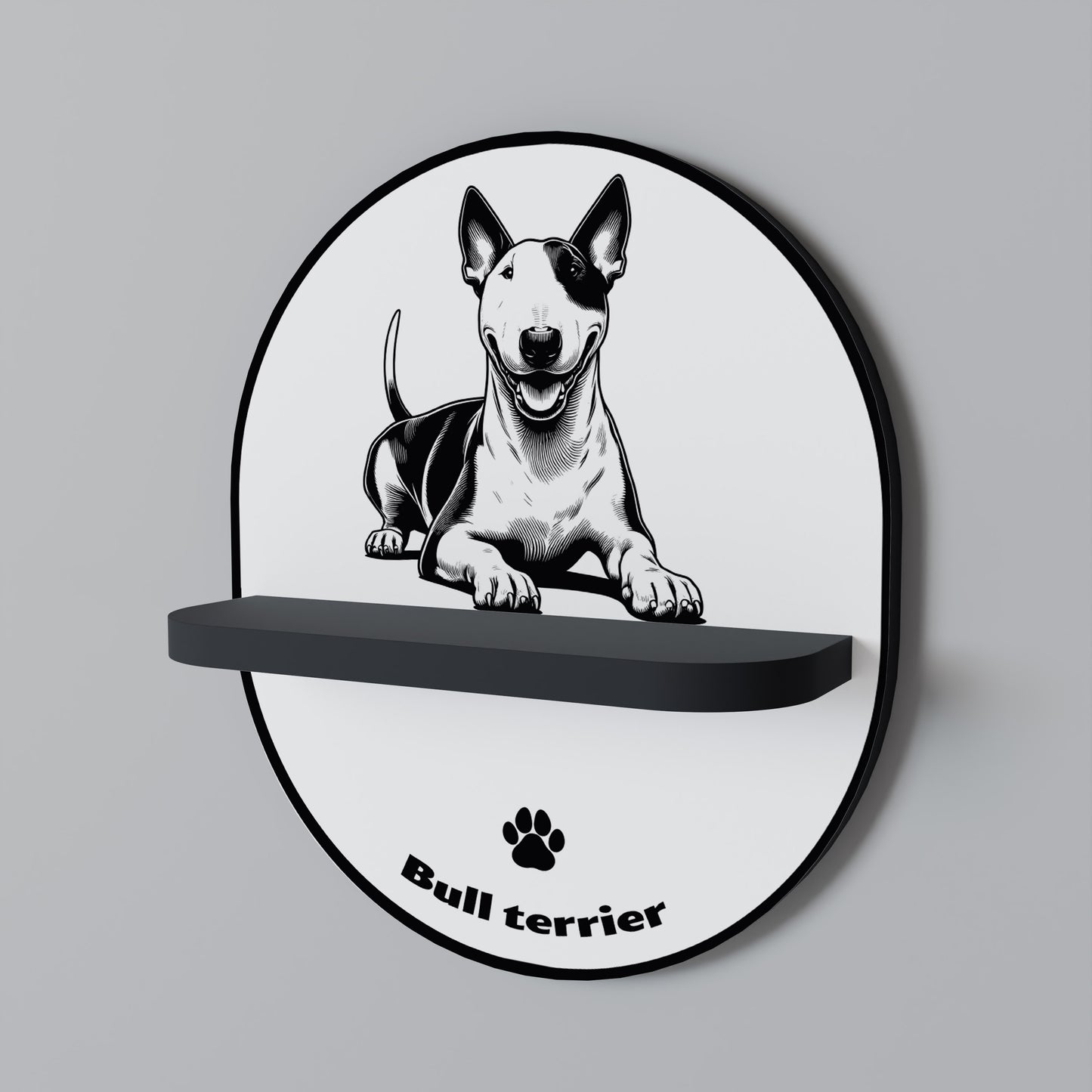 BULL TERRIER Art Shelf