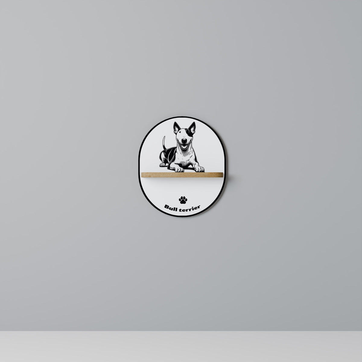 BULL TERRIER Art Shelf