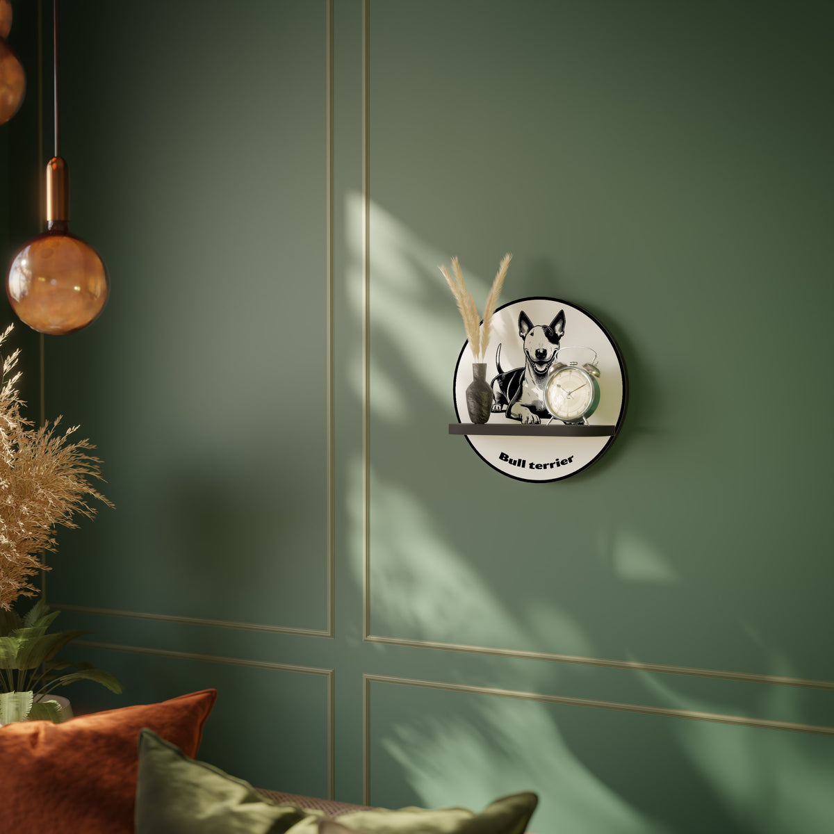 BULL TERRIER Art Shelf