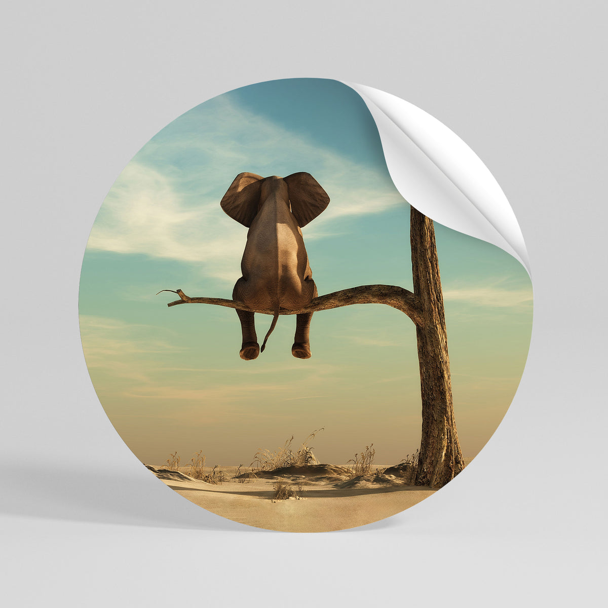 DARE TO DREAM Peel and Stick Round Sticker