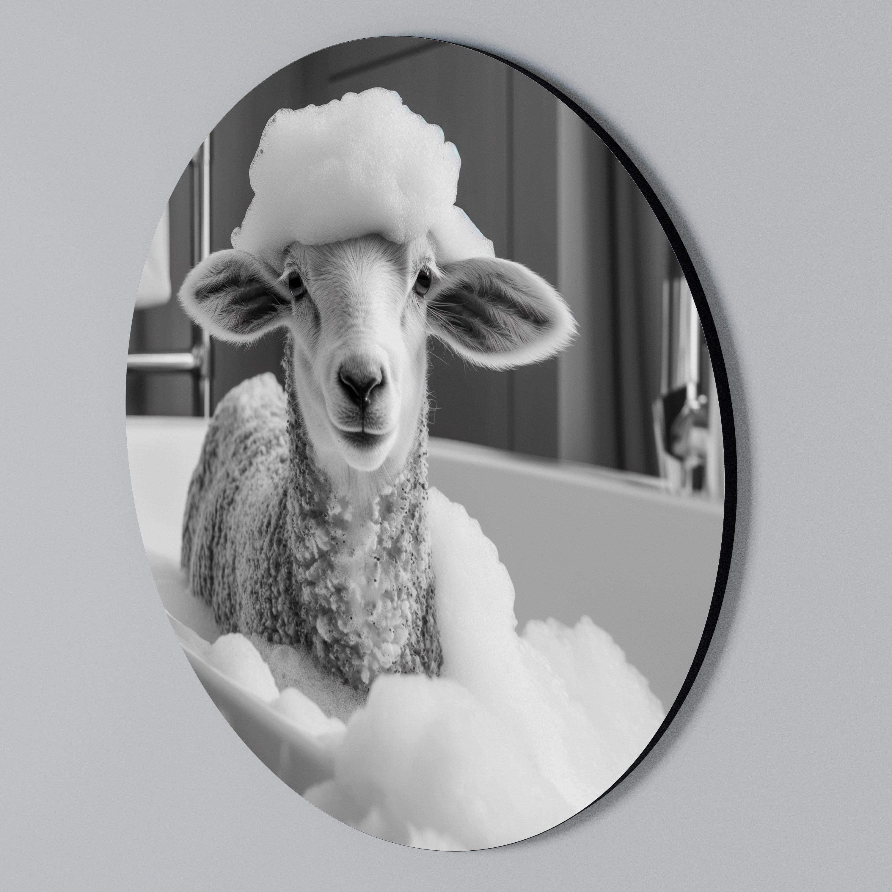 BUBBLE BATH BAA Round Wall Art