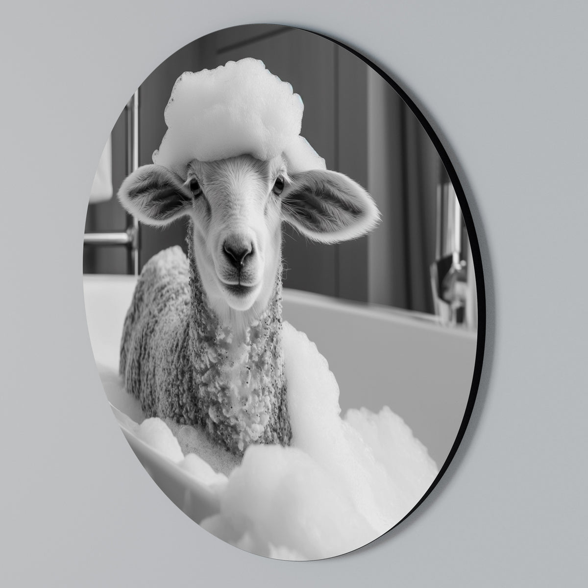 BUBBLE BATH BAA Round Wall Art