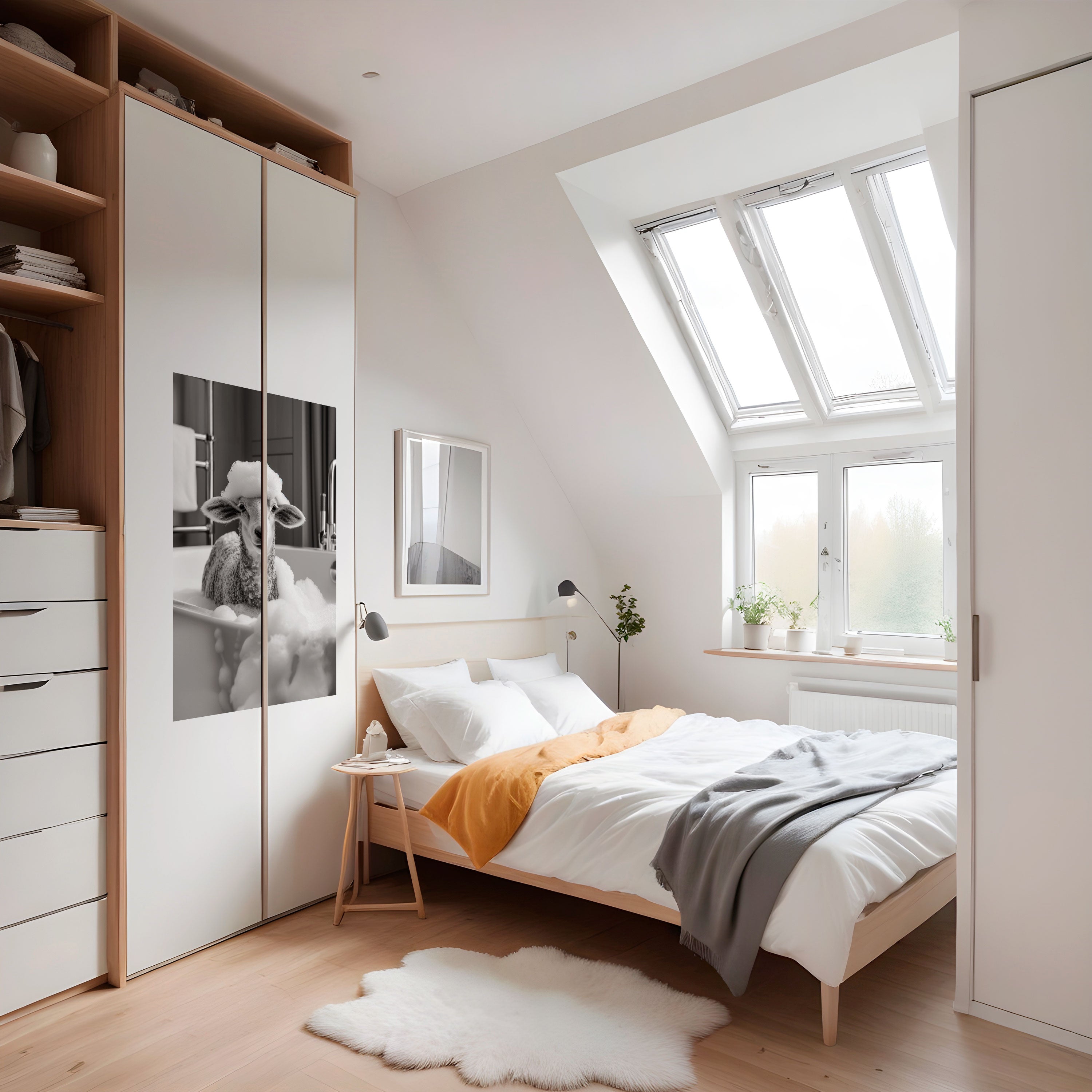 Affiche verticale autocollante « BUBBLE BATH BAA »