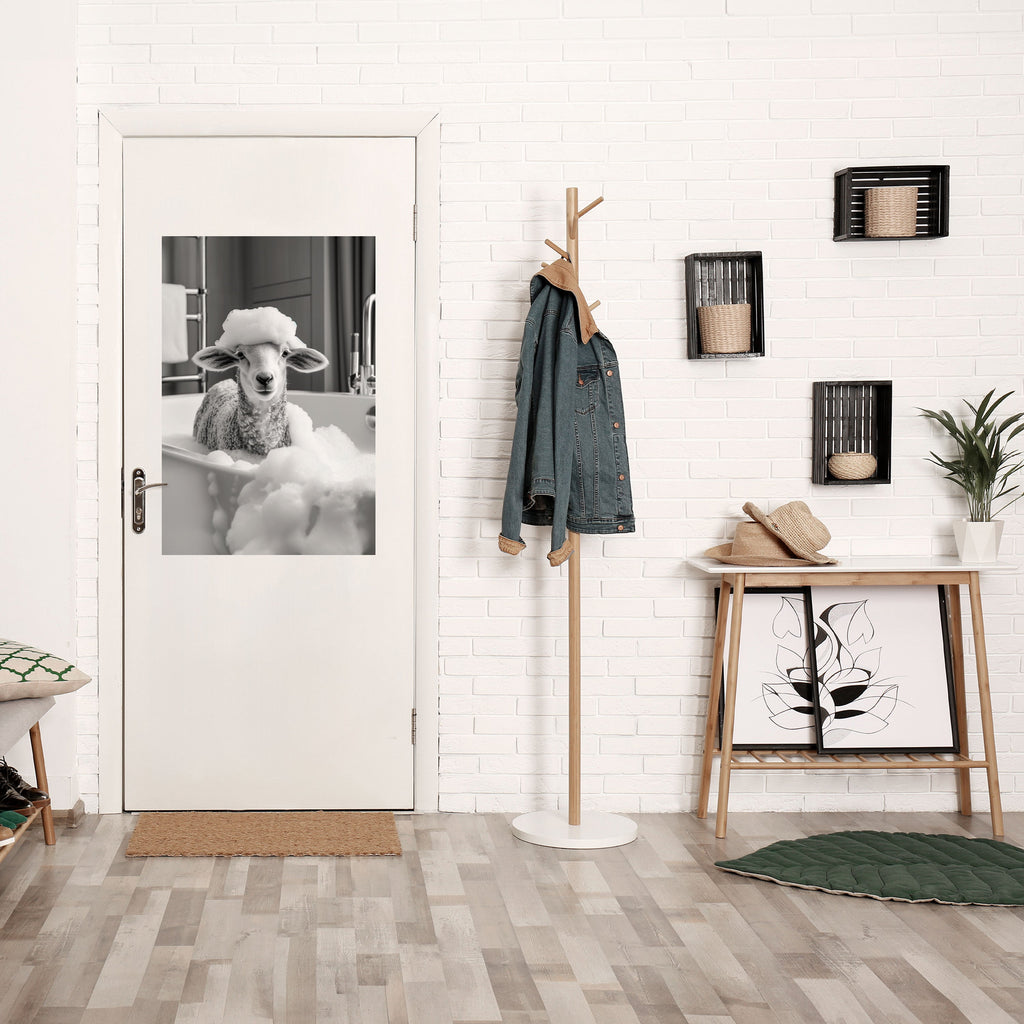 Affiche verticale autocollante « BUBBLE BATH BAA »