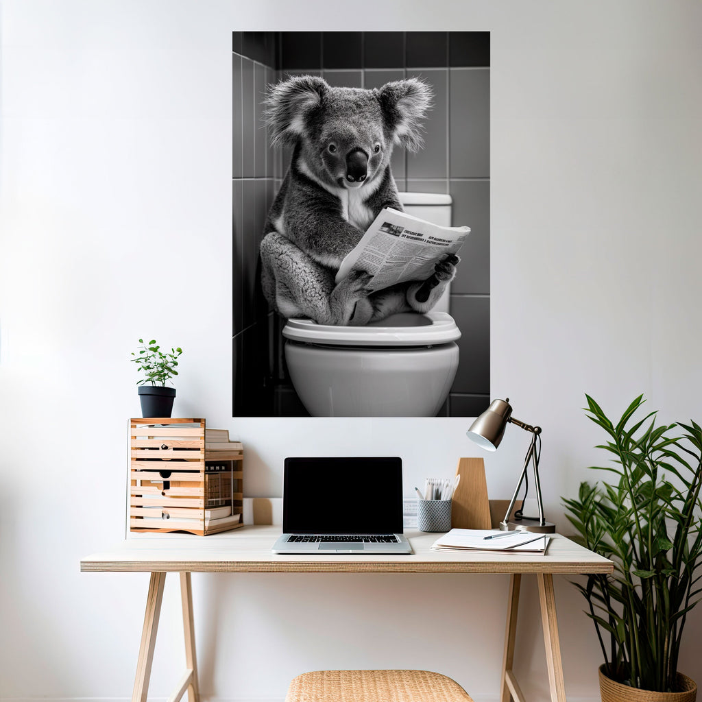 Affiche verticale autocollante « TOILET TIME TALES »